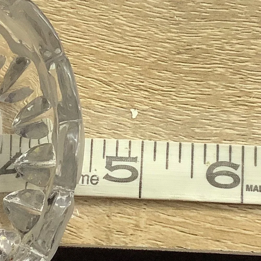 Vtg ECHT BLEIKRISTALL Lead Crystal Heart Shape‎ Bird Etched Candy Dish Germany